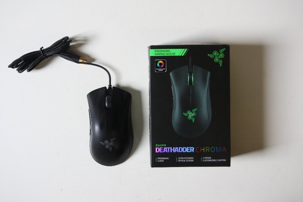Razer DeathAdder Chroma gaming muis., Computers en Software, Rechtshandig, Muis, Gaming muis, Razer DeathAdder Chroma