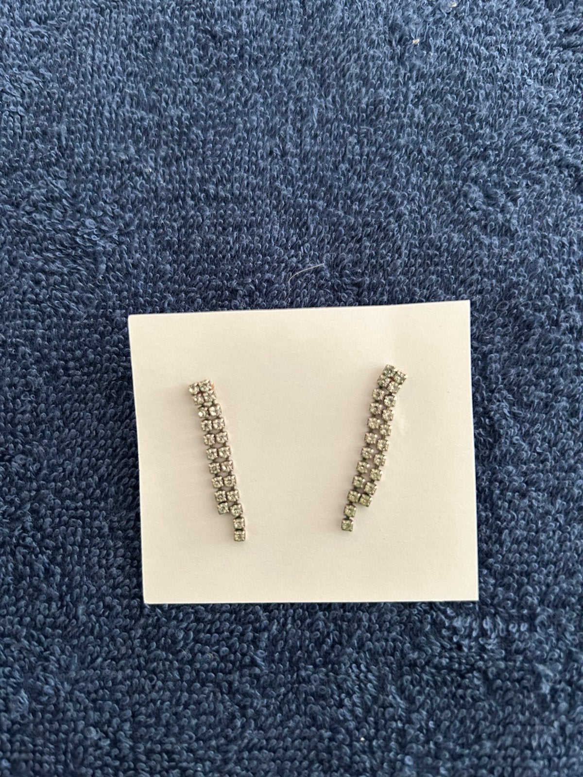 Set oorbellen glitter steentjes, Ophalen of Verzenden, Zo goed als nieuw, Zilver, Overige materialen