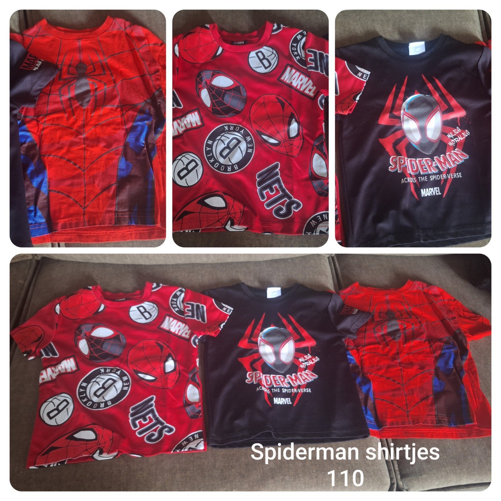 Spiderman shirtjes maat 110 - Set van 3, Kinderen en Baby's, Kinderkleding | Maat 110, Ophalen, Gebruikt, Jongen, Shirt of Longsleeve