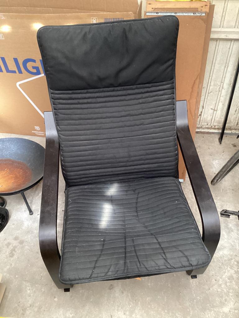 Ikea poang stoel, Ophalen, Gebruikt, Zwart, Eén