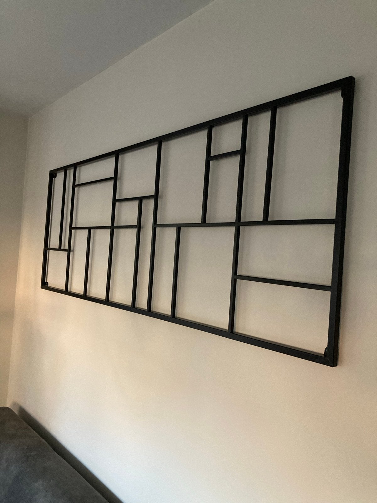 Modern Zwart Metalen Fotorek / Wanddecoratie, Huis en Inrichting, Ophalen, Zwart, Zo goed als nieuw, Metaal