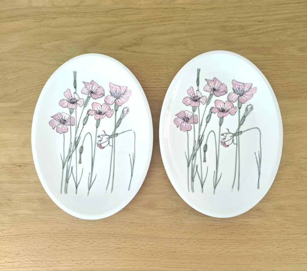 Set van 2 Vintage IKEA Design Schalen (Midsommar serie), Keramiek, Ophalen of Verzenden, Overige stijlen, Schaal of Schalen