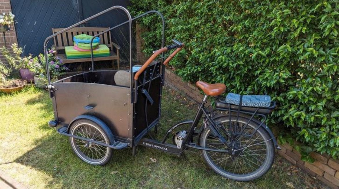 Bakfiets Troy - Elektrisch, nieuwe accu nodig, Gebruikt, Elektrisch, 2 kinderen, Ophalen