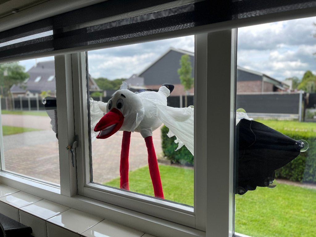Te huur: Raam ooievaar, Ophalen