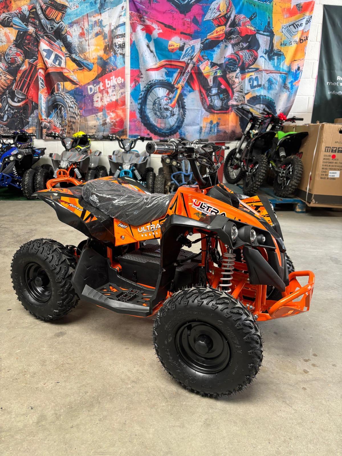Ultra Motocross Oranje Elektrische Kinderquad Accu 1000W 48V, Ophalen of Verzenden, Nieuw