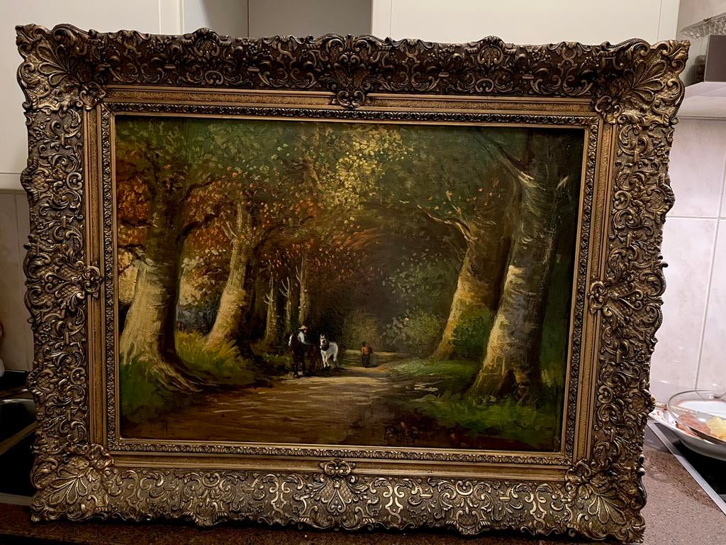 Piet Schipperus 1840-1929 olieverf schilderij, Antiek en Kunst, Ophalen of Verzenden