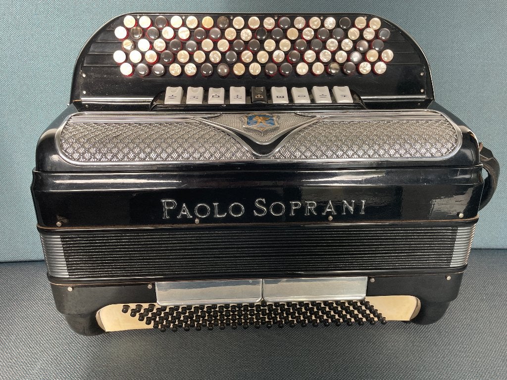 Mooie italiaanse Paolo Soprani knopaccordeon.120bas .B-Griff, Overige merken, Gebruikt, Met koffer, Ophalen of Verzenden