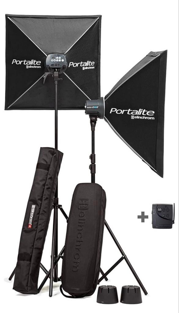 Elinchrom D-lite RX One Set met Portalite Softboxen, Ophalen, Zo goed als nieuw, Lamp of Flitsset