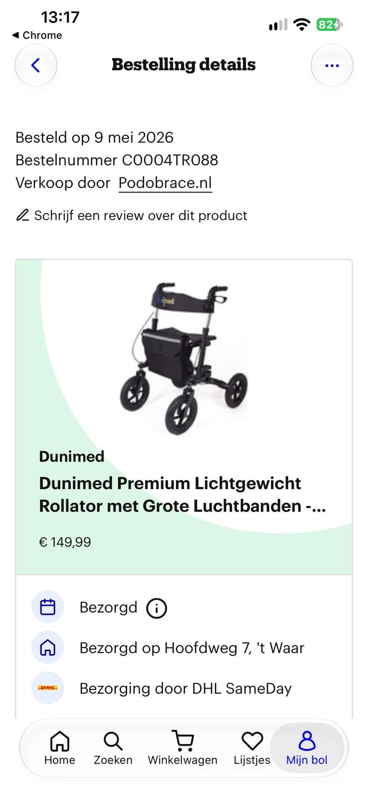 Nieuwe rollator dunimed, Ophalen, Nieuw
