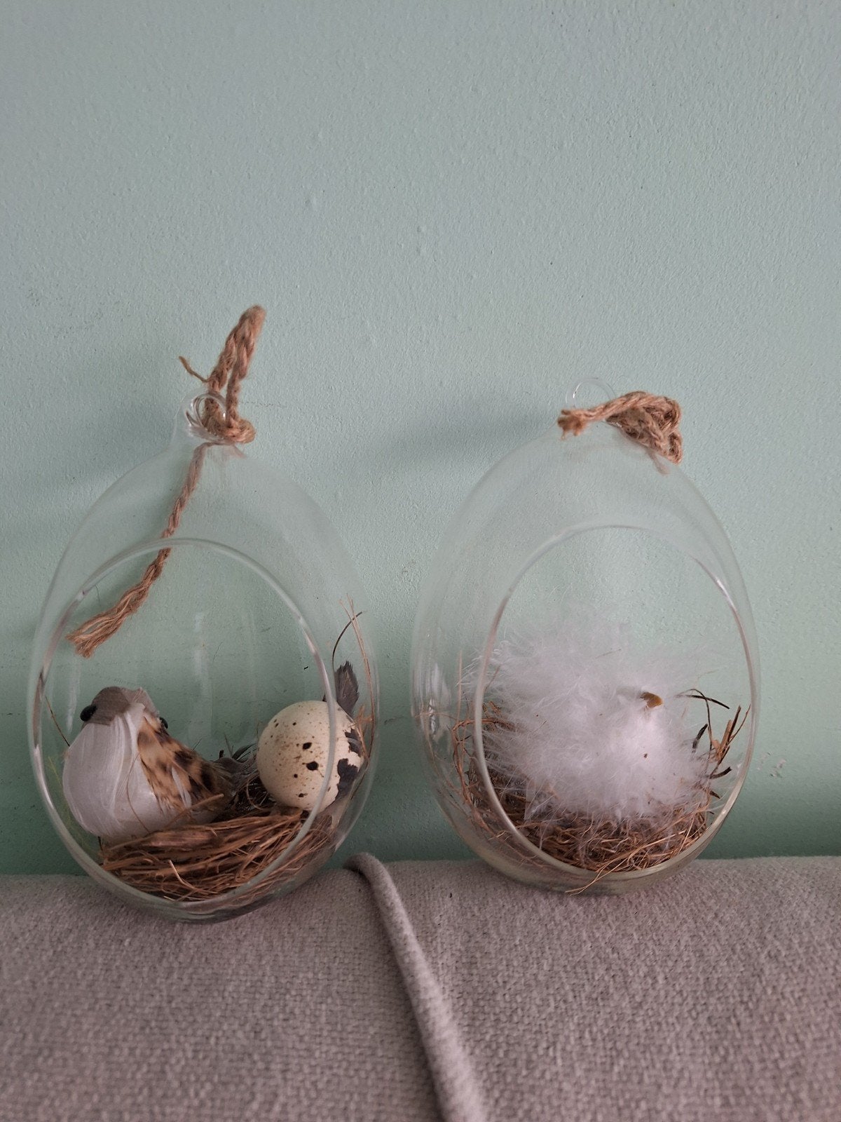 Glazen hangdecoratie - met Vogeltjes, Ophalen of Verzenden, Zo goed als nieuw, Glas