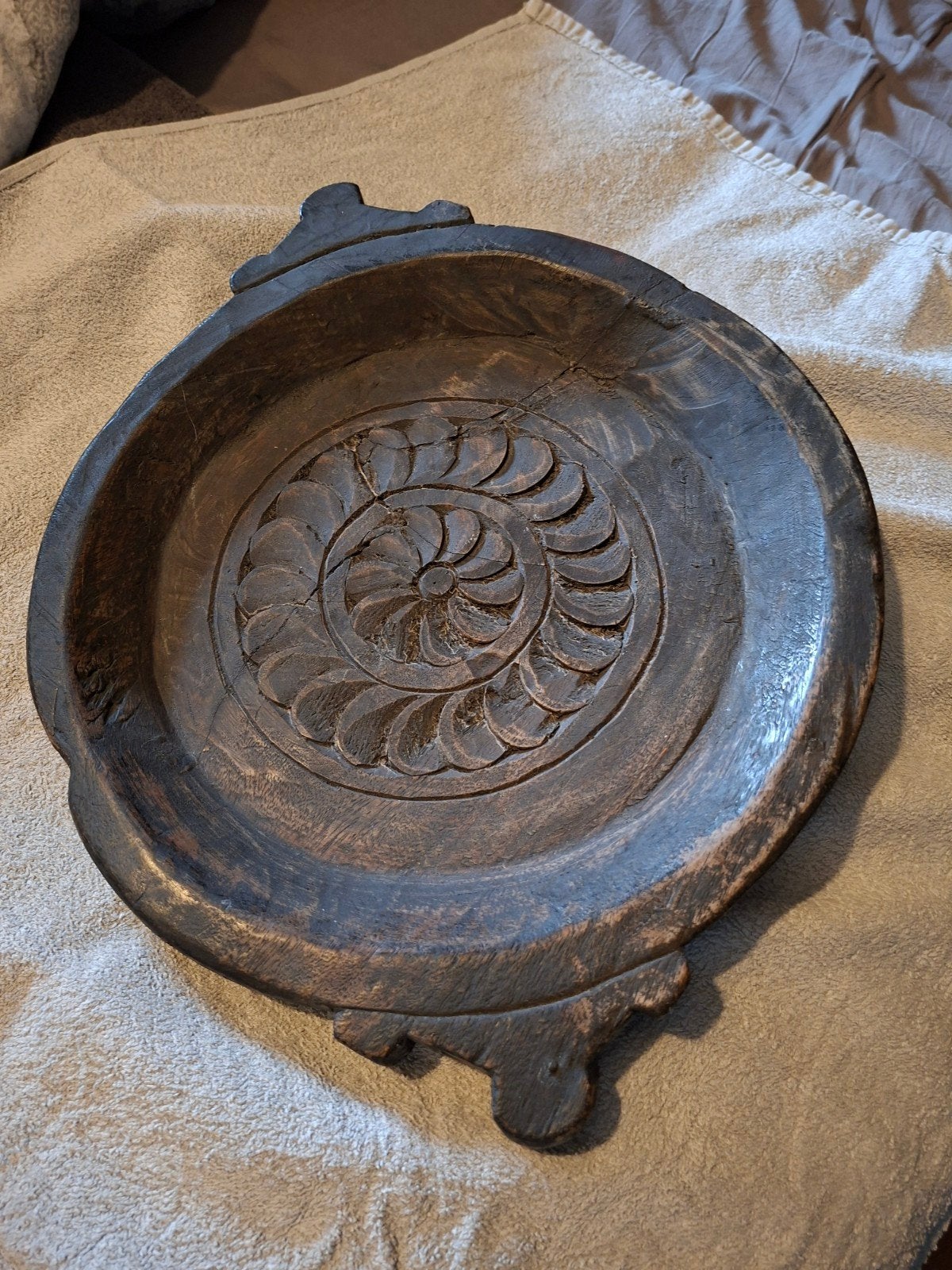 massief houten chapati schaal, Ophalen of Verzenden