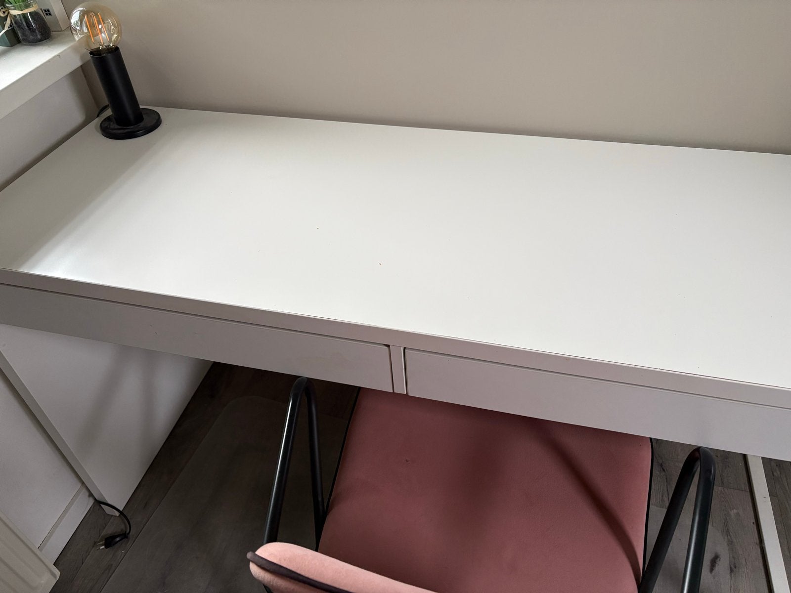 IKEA Micke bureau wit met lades, Ophalen, Gebruikt, Met lades, Spaanplaat of MDF
