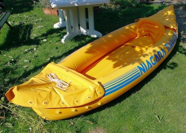 Opblaasbare kano 3m, Watersport en Boten, Ophalen, Gebruikt, Overige typen, Twee personen
