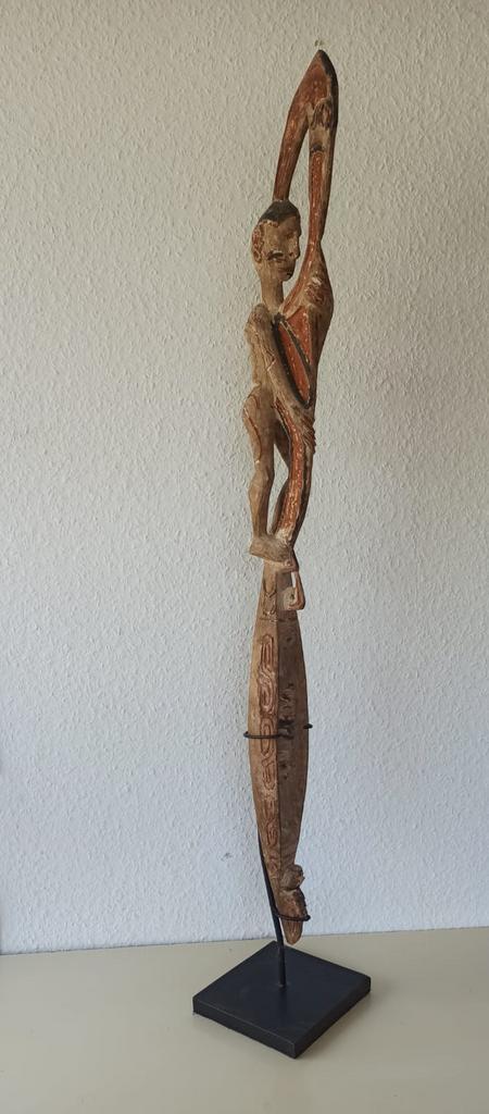 Oud Amsmat houtsnijwerk, Papua, Nieuw Guinea Tribal Art, Antiek en Kunst, Ophalen