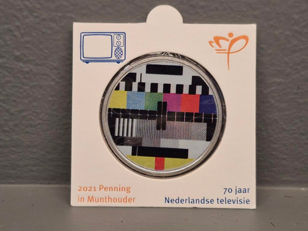 70 jaar Televisie munt, Ophalen of Verzenden, Koningin Beatrix, Euro's