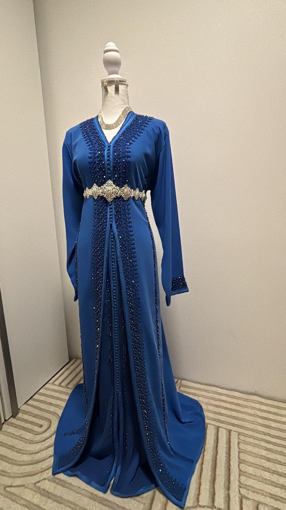 Takchita te HUUR, Kleding | Dames, Gelegenheidskleding, Overige typen, Blauw, Zo goed als nieuw, Ophalen