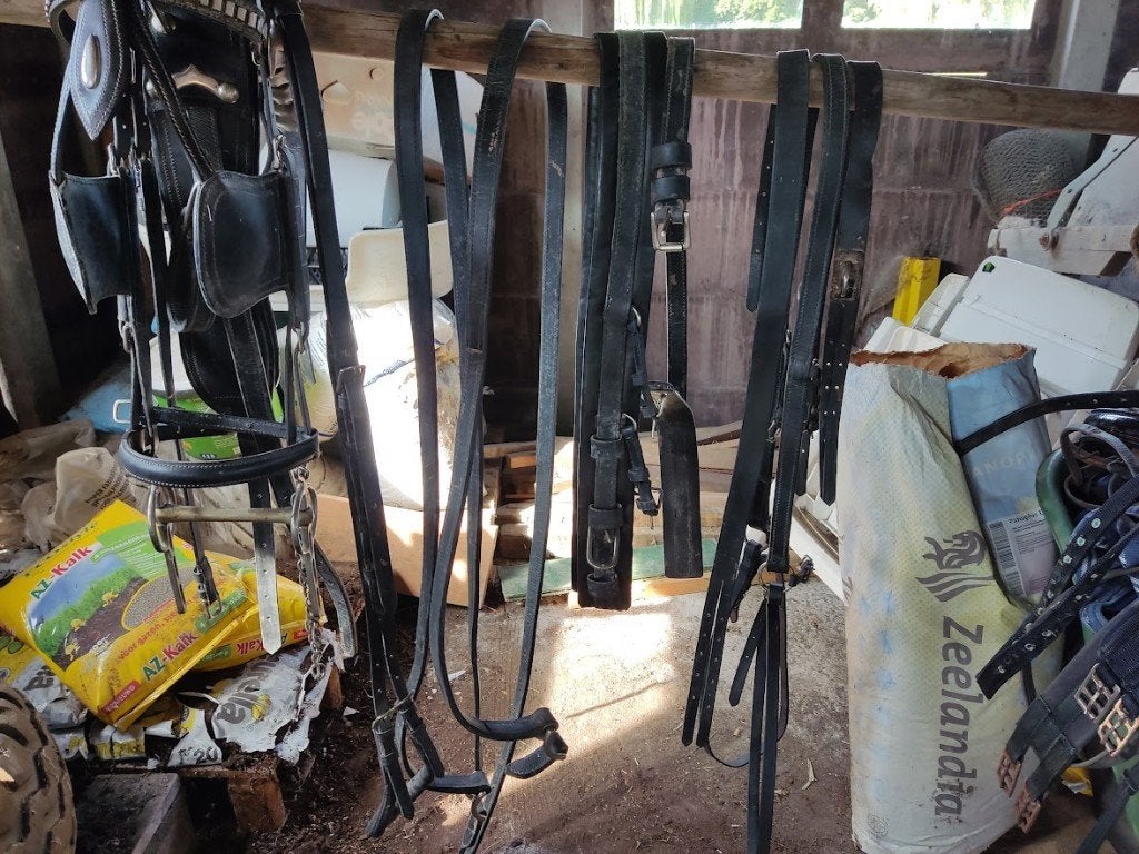 compleet men tuig, Ophalen, Gebruikt, Mentuig