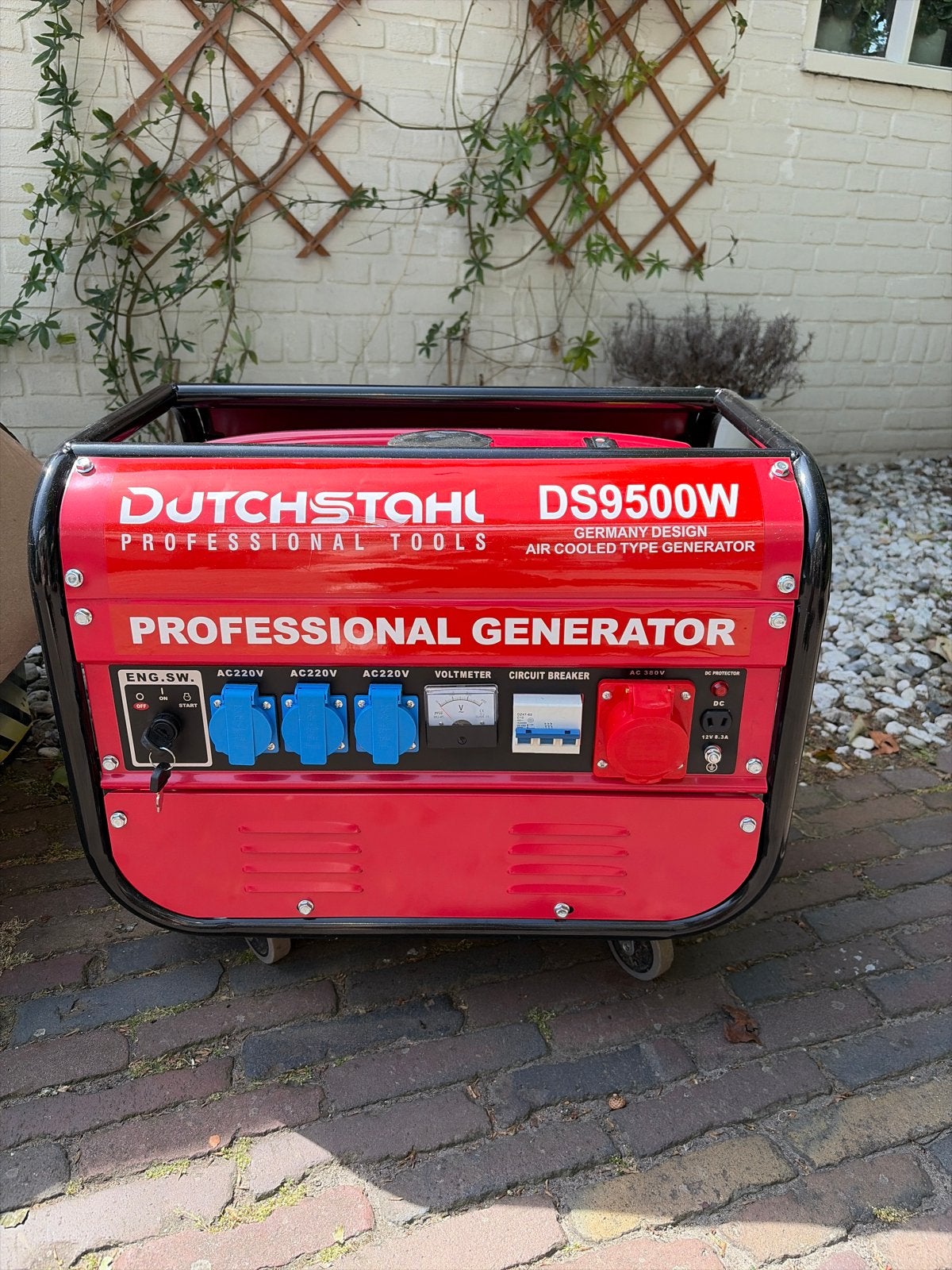 NIEUW DUTCHSTAHL DS9500W Professionele Benzine Generator, Ophalen, Zo goed als nieuw, 5 tot 10 kVA, Benzine