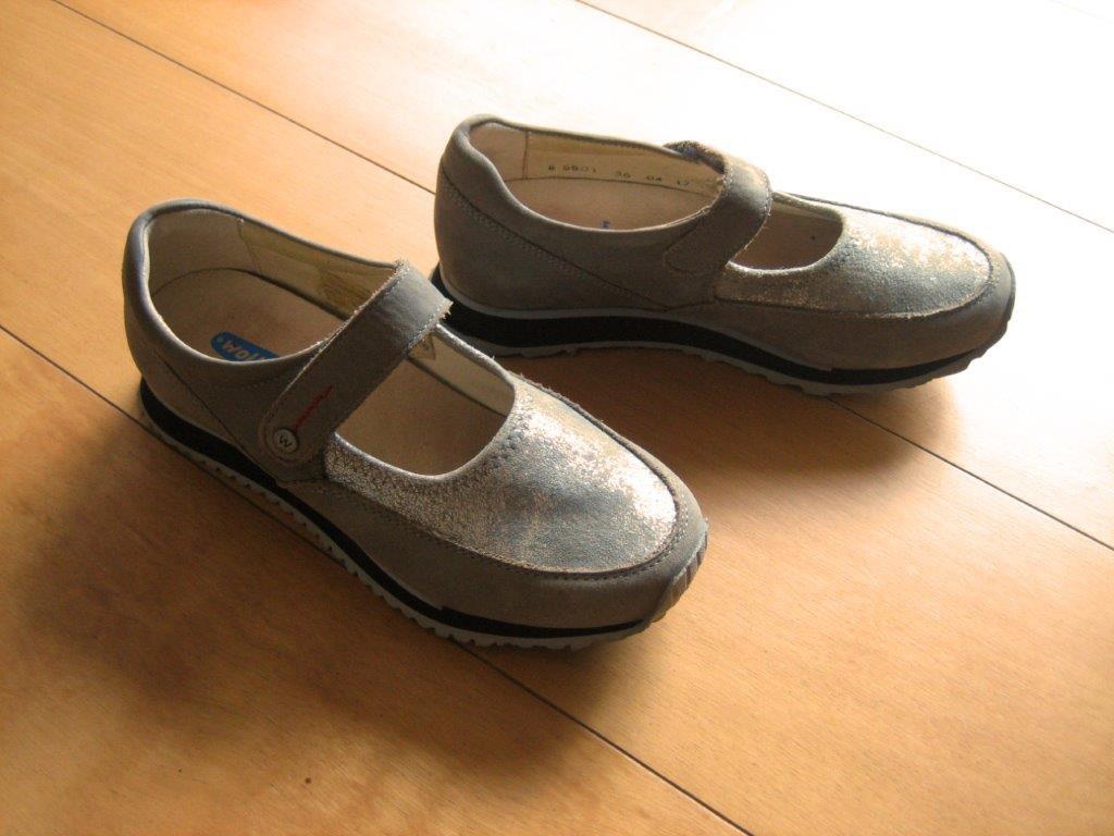 Comfotabele beige-zilver suede schoenen WOLKY 36 snazzeys, Wolky, Schoenen met lage hakken, Verzenden, Beige