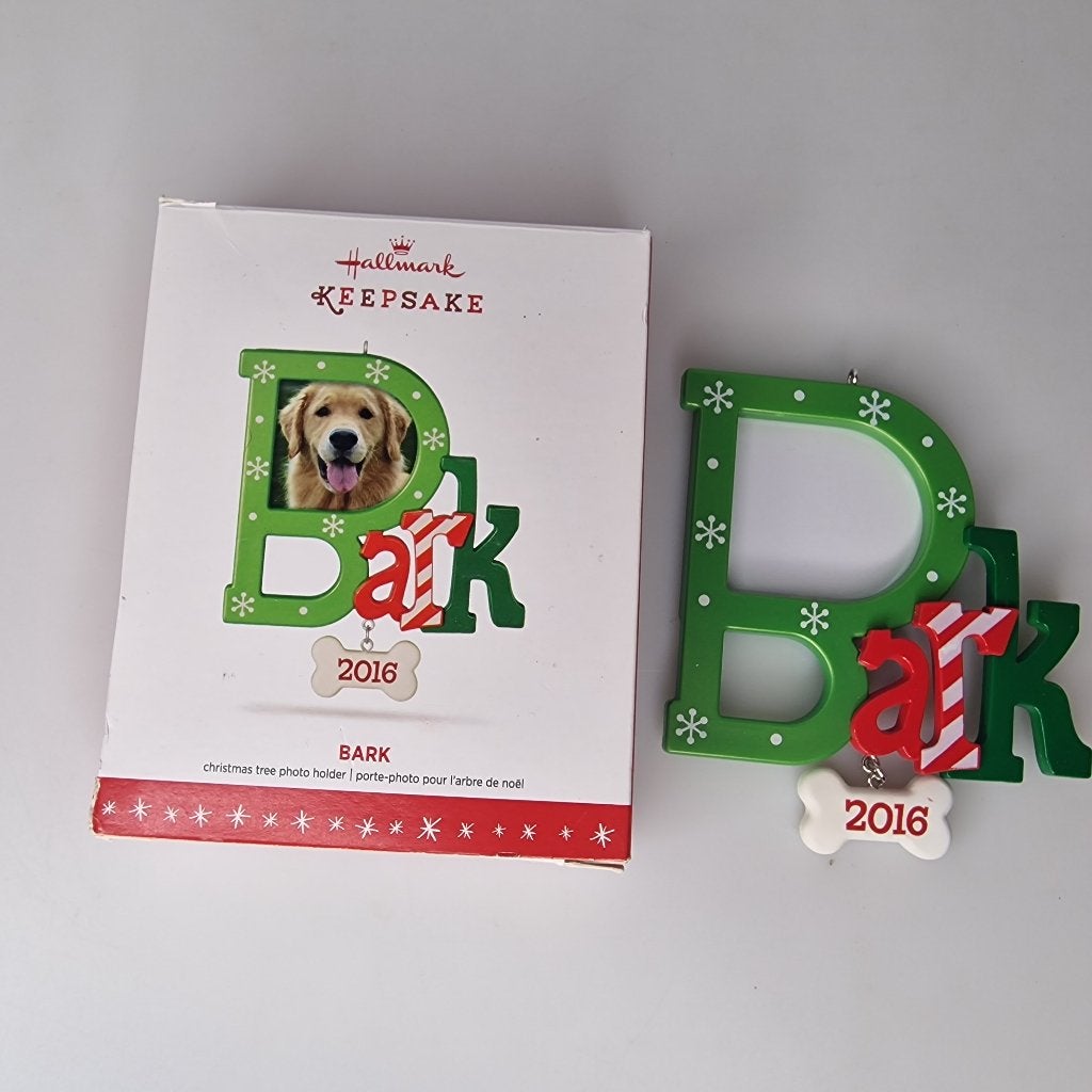 Hallmark Ornament Bark photo holder 2016 dog lover hond, Ophalen of Verzenden, Nieuw