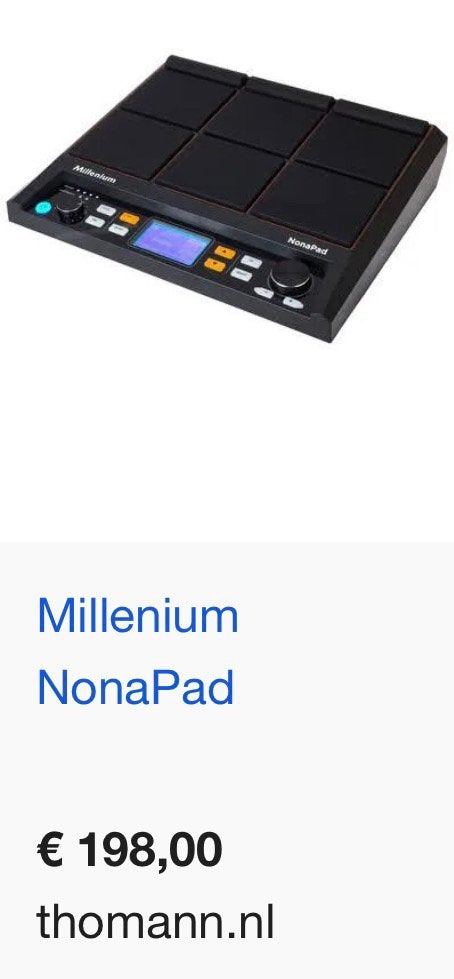 Millennium NanoPad drumcomputer, Muziek en Instrumenten, Drumcomputers, Ophalen of Verzenden, Zo goed als nieuw, Overige merken