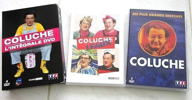 4 DVDs van Coluche - L'integrale DVD - humor, Alle leeftijden, Ophalen of Verzenden, Zo goed als nieuw, Komedie