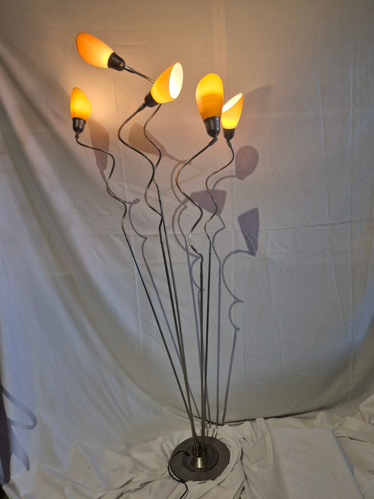 vintage 200 cm  Pola Amstelveen vloerlamp 5 armen 1990s, Ophalen, Memphis post modern postmodern, Zo goed als nieuw, Glas