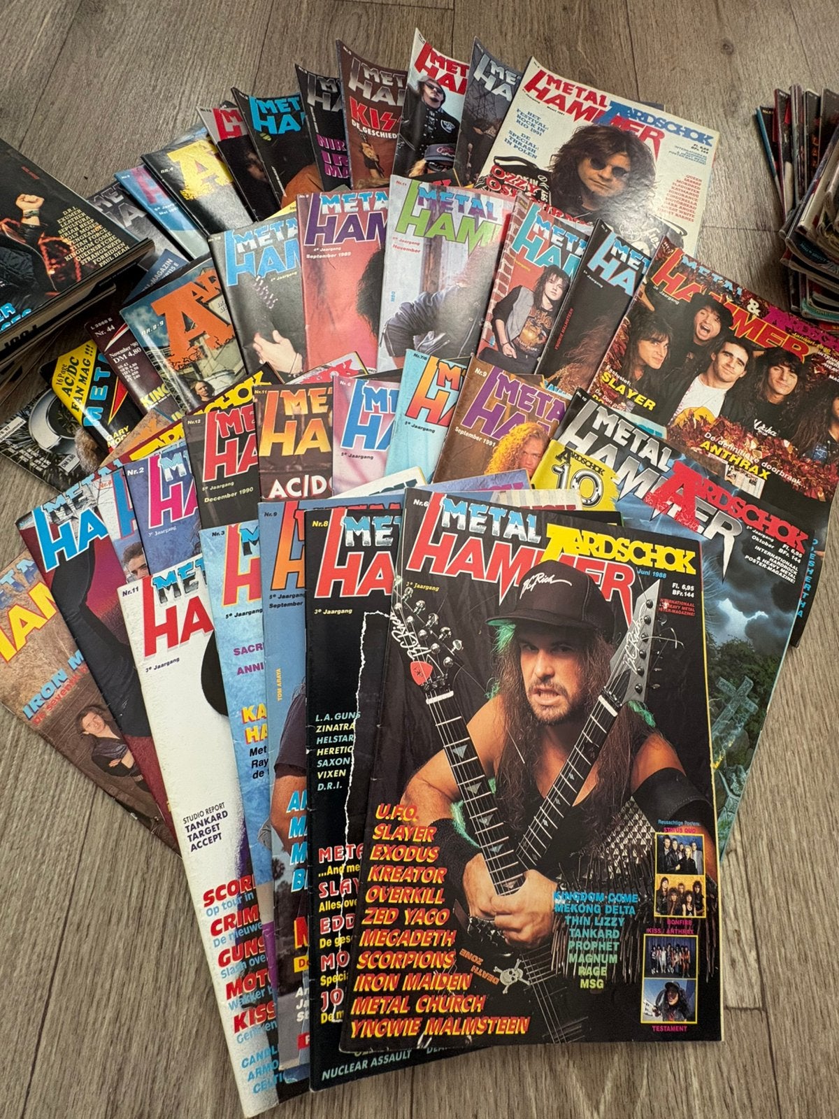 75x Metalhammer/Aardschok magazines 88-91’ Metallica Slayer, Boeken, Tijdschriften en Kranten, Ophalen of Verzenden, Gelezen, Muziek, Film of Tv