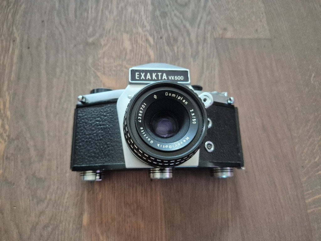 Exakta VX500 camera met lens en tussenring, Audio, Tv en Foto, Ophalen of Verzenden, Gebruikt, Spiegelreflex, Overige Merken