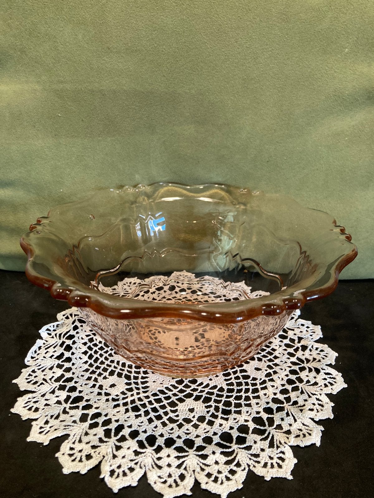 Vintage rose persglas schaal (261125), Antiek en Kunst, Ophalen of Verzenden