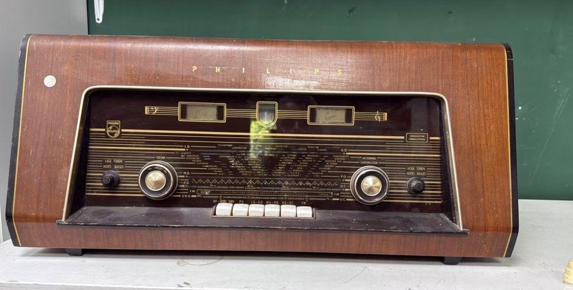 Antieke Philips radio B5X62A - Goede staat, Ophalen, Gebruikt, Radio