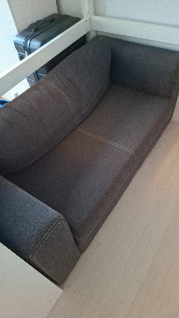 Slaapbank, Ophalen, Gebruikt, Zwart, Tweepersoons