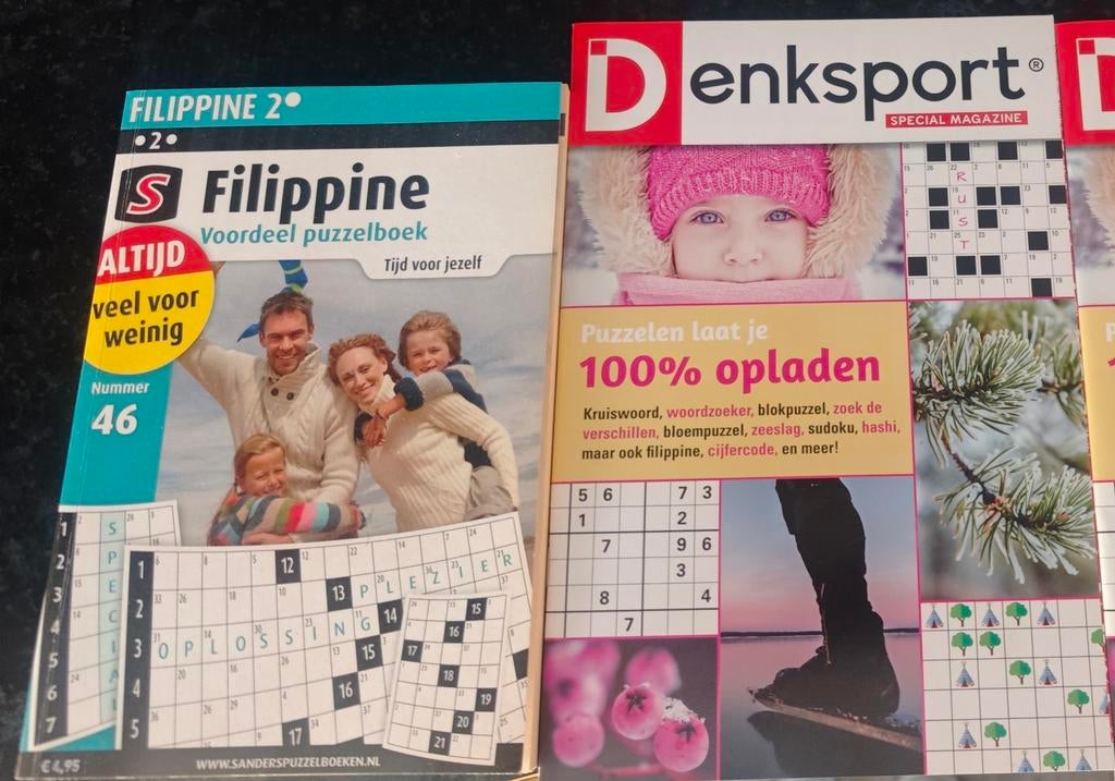 Denksport puzzelboeken, Verzenden, Minder dan 500 stukjes