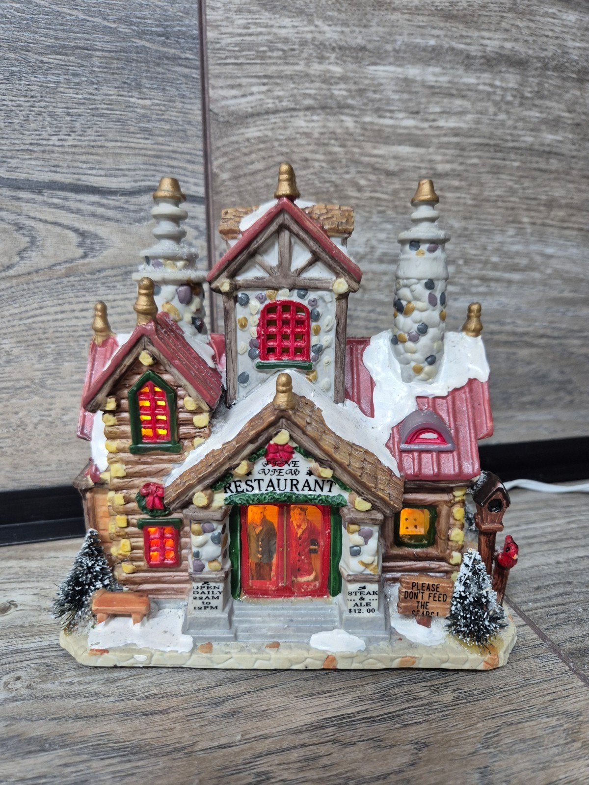 Kerstdorp restaurant verlicht kersthuisjes, Diversen, Ophalen of Verzenden, Zo goed als nieuw