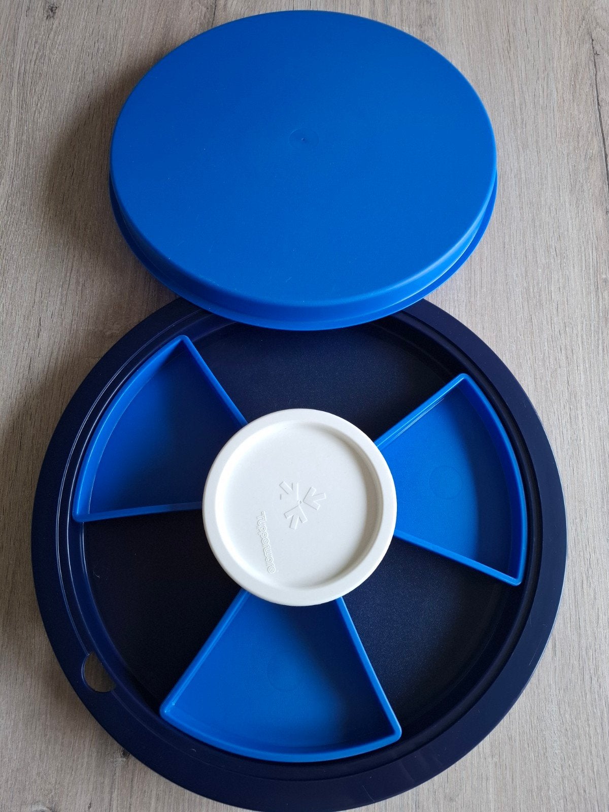 hapjes schaal, Ophalen of Verzenden, Zo goed als nieuw, Blauw, Schaal