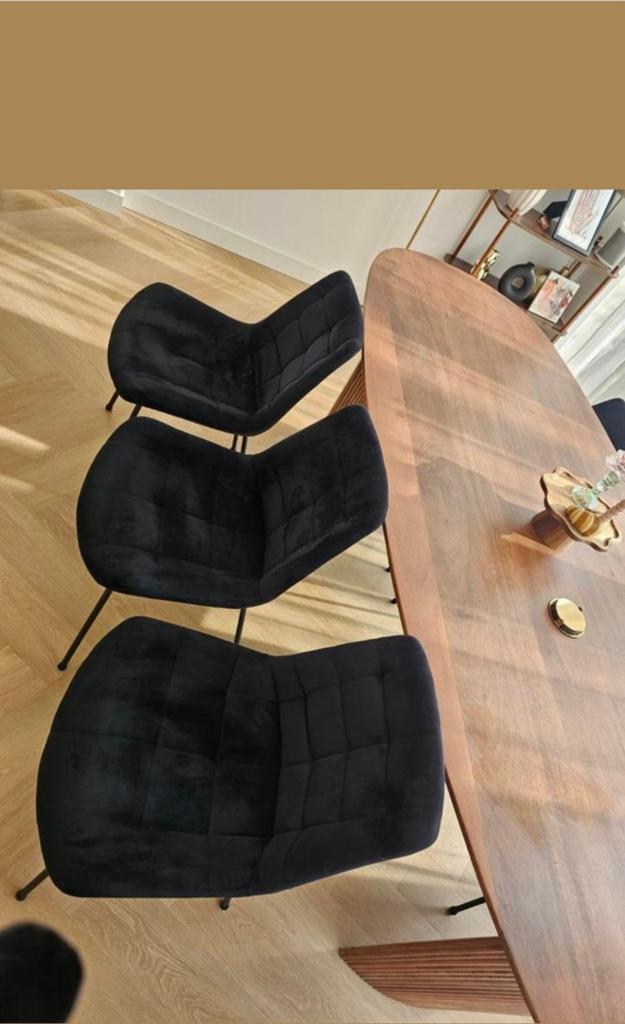 6 eettafel stoelen, Ophalen of Verzenden, Zo goed als nieuw, Zwart, Vijf, Zes of meer stoelen