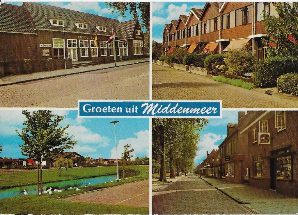 Middenmeer gelopen ansichtkaart ( 1515 ), Ophalen of Verzenden, 1980 tot heden, Gelopen
