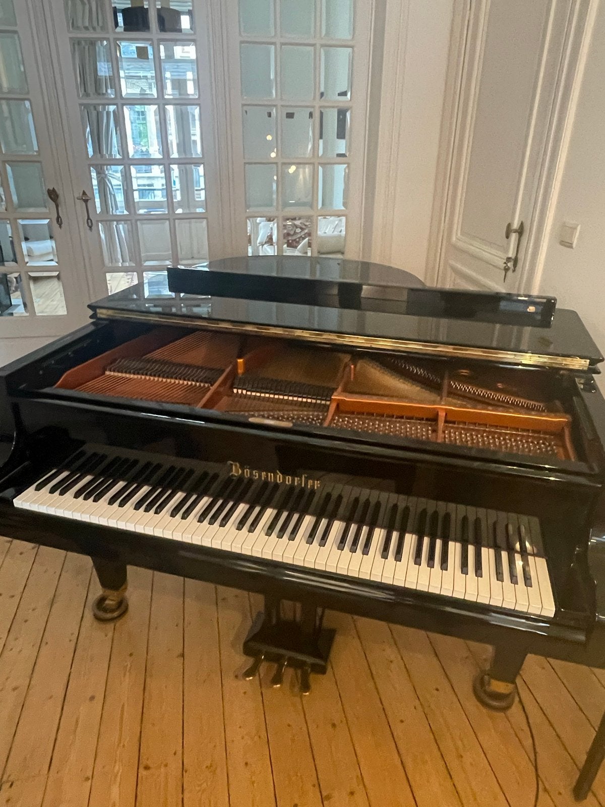 Bösendorfer vleugel 170cm, Ophalen, Gebruikt, Zwart, Hoogglans