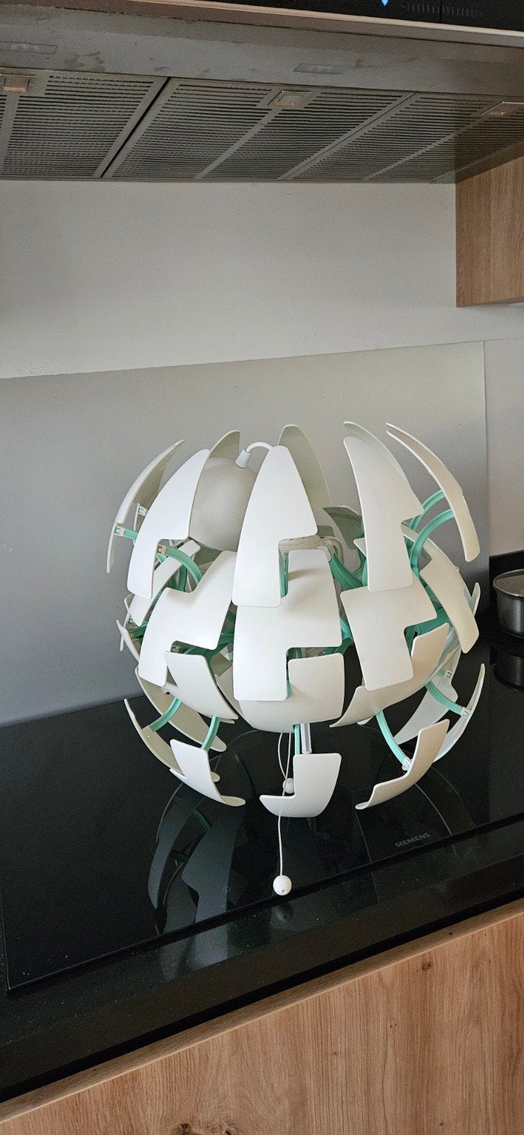 Ikea PS2014 hanglamp wit/groen. Uitschuifbaar en verstelbaar, Ophalen, Gebruikt, Kunststof, Hanglamp