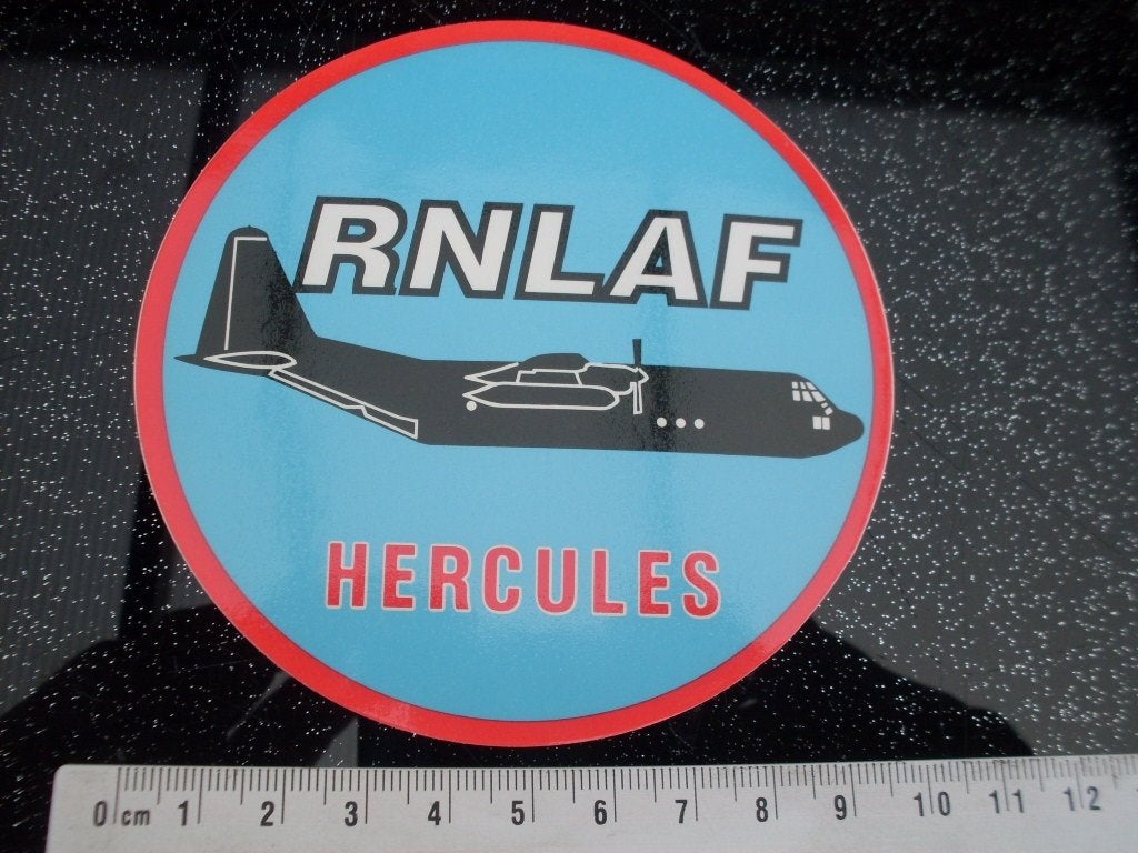 sticker Lockheed C-130 Hercules transportvliegtuig KLu, Verzamelen, Verzenden, Zo goed als nieuw, Bedrijf of Vereniging