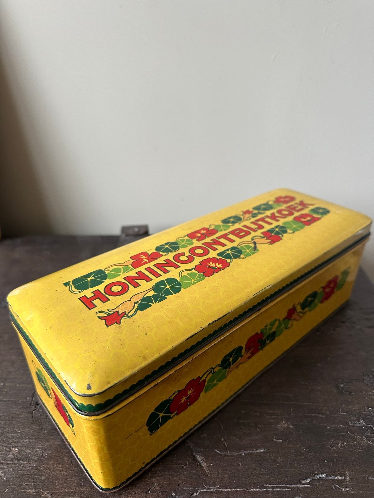 Vintage Verkade Honingontbijtkoek blik, Verzamelen, Blikken, Ophalen of Verzenden, Gebruikt, Overige, Verkade
