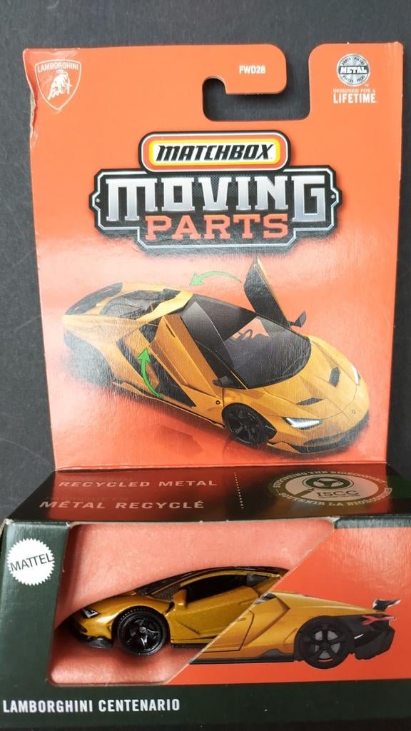 Lamborghini Centenario 1:64 3inch Matchbox Moving parts Pol, Auto, Verzenden, Nieuw, Matchbox@mattel.com