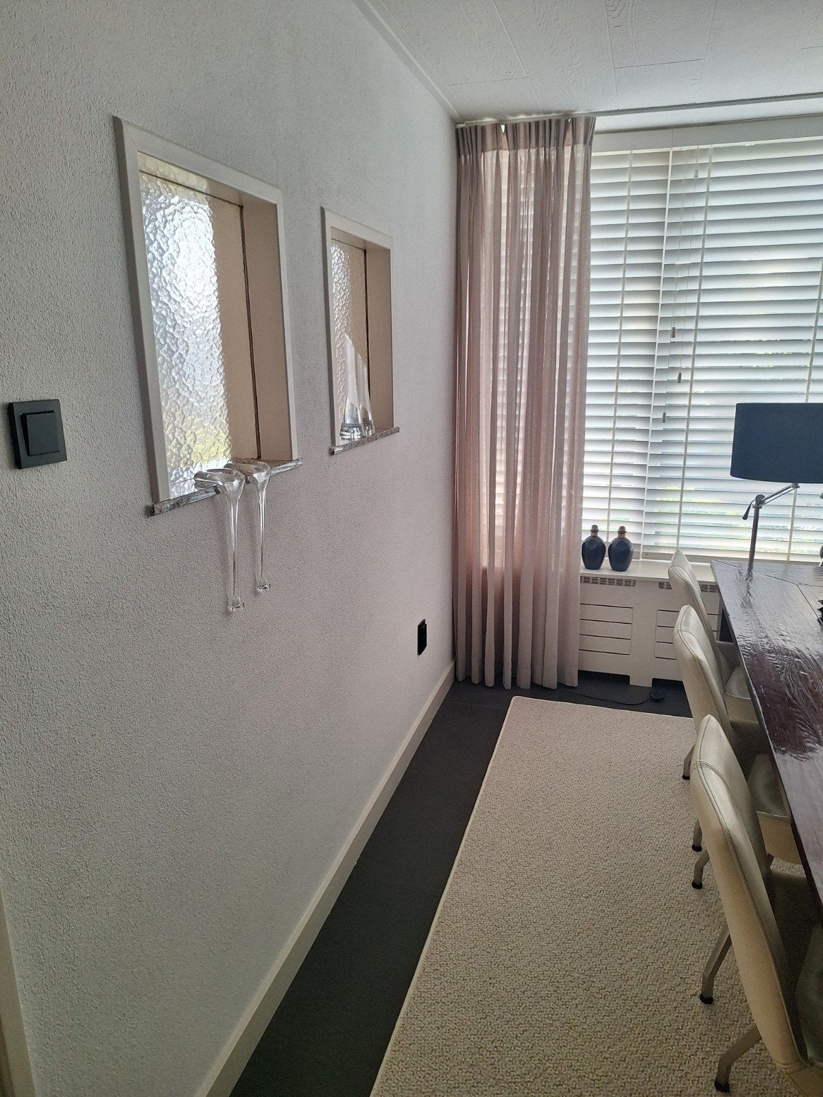 inbetween gordijnen licht grijs, Huis en Inrichting, Stoffering | Gordijnen en Lamellen, Ophalen, Grijs, 135 cm, 242 cm