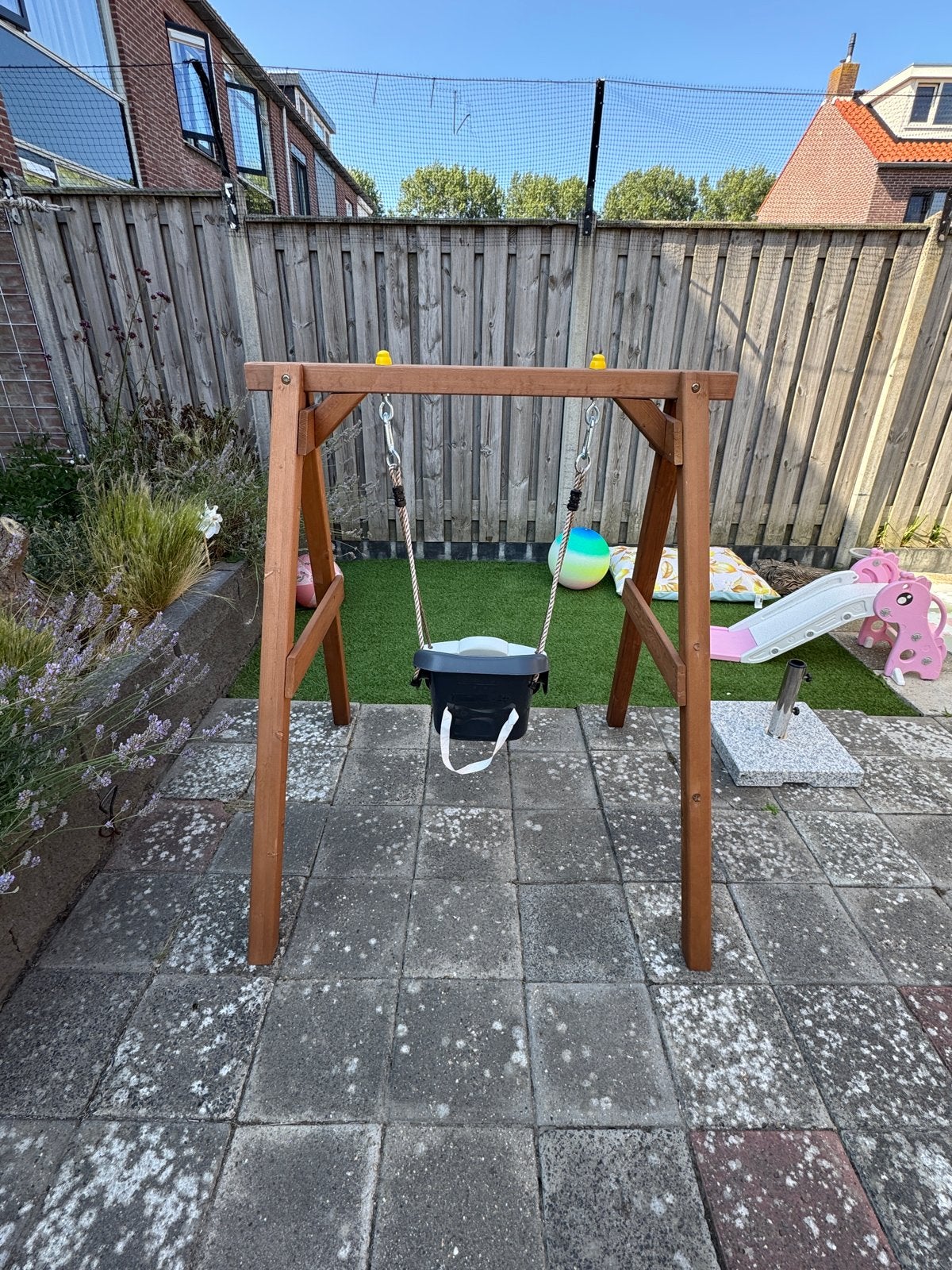 Houten Kinder Schommel met Babyzitje - AXI by Pragma, Ophalen of Verzenden, Gebruikt, Schommel