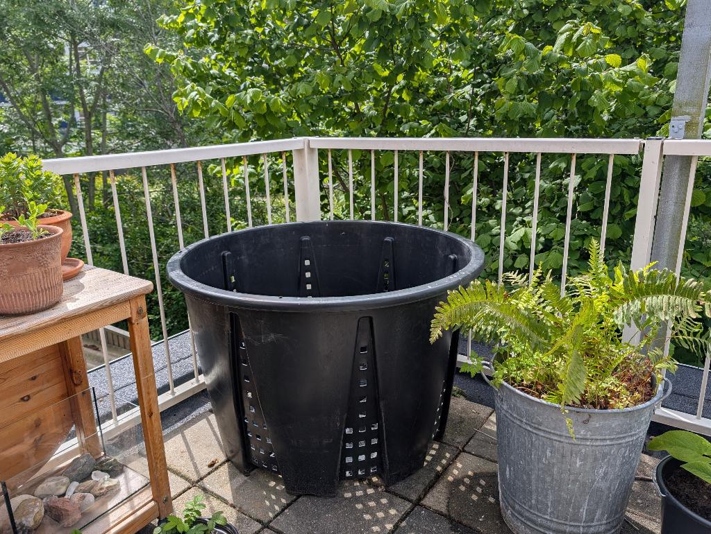 Grote plantenbak, Tuin en Terras, Ophalen, Kunststof, Rond, Balkon