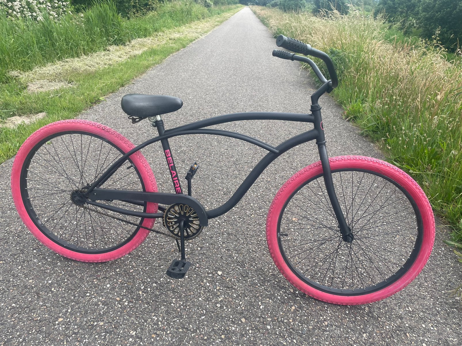 26 inch fiets lowrider H 43 cm beach cruiser chopper fiets, Fietsen en Brommers, Fietsen | Cruisers en Lowriders, Ophalen, Terugtraprem