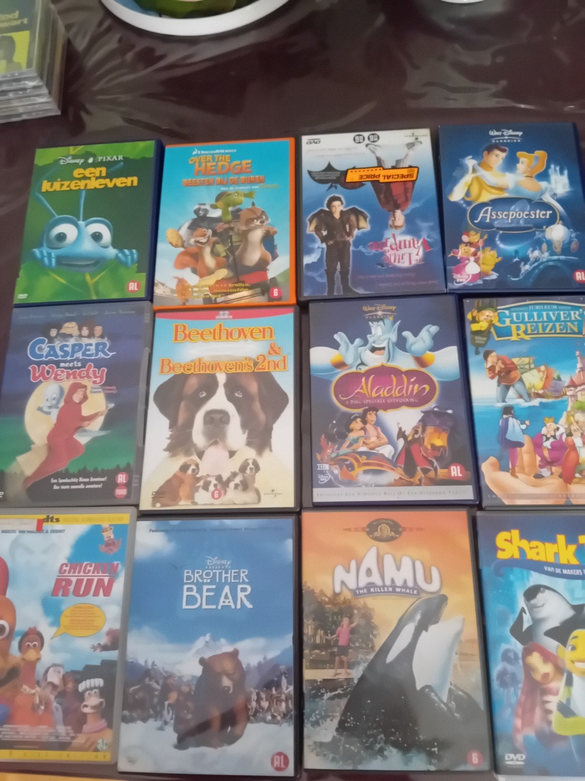Diverse Disney/Pixar en DreamWorks DVD's - Familieplezier!, Gebruikt, Animatie, Alle leeftijden, Nederlands