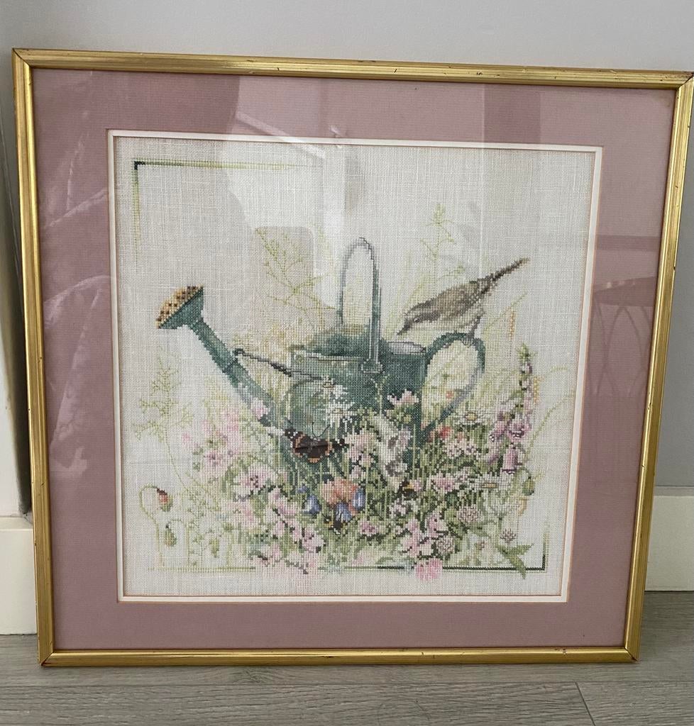 Geborduurde schilderij Marjolein Bastin ‘mijn gieter’, Ophalen of Verzenden, Overige typen