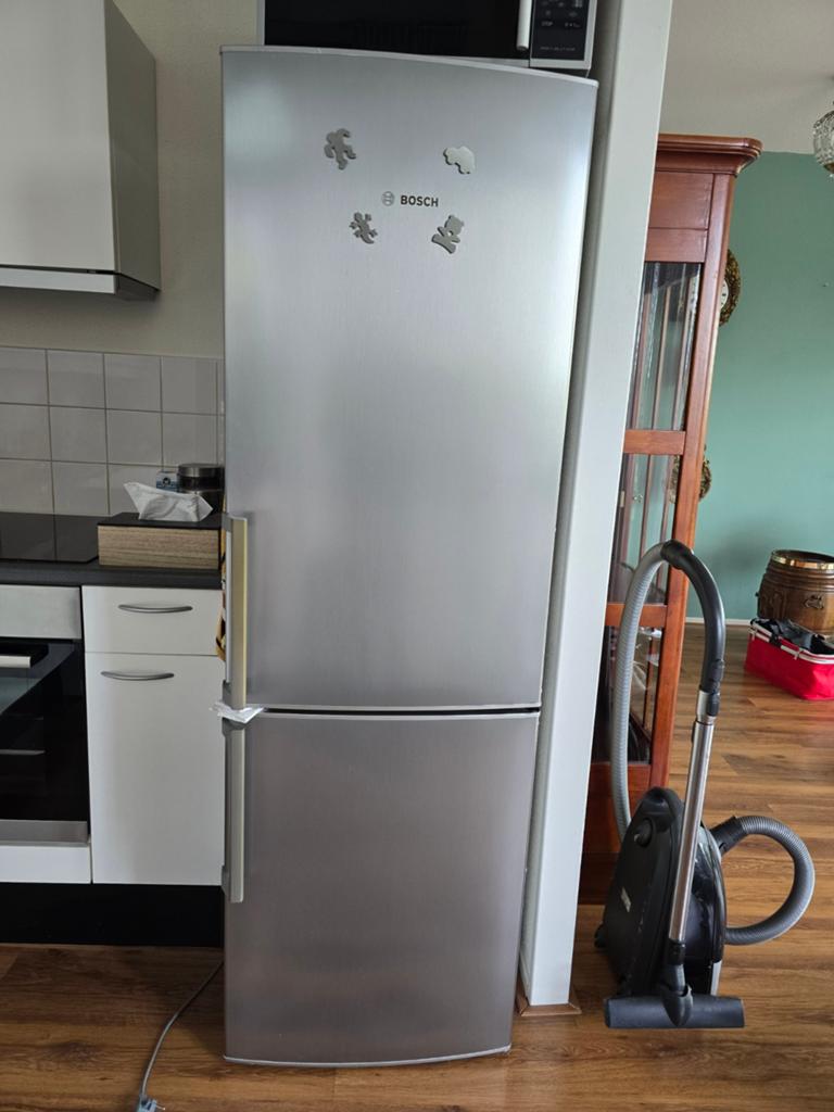 Bosch Koel/Vries Combinatie 185x60x60 - Zilver, Ophalen, Gebruikt, 200 liter of meer, Met aparte vriezer