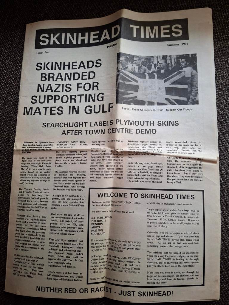 Skinhead times krant voor skinheads 1991, Ophalen of Verzenden, 1980 tot heden, Krant